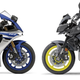 R1 left, FZ right. Obviously.
